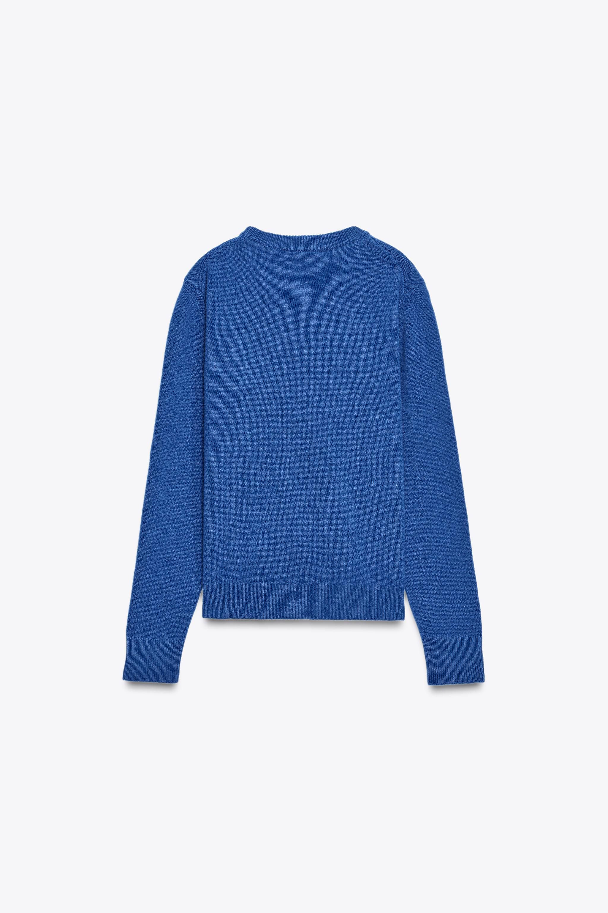 LONG SLEEVE CASHMERE AND WOOL SWEATER